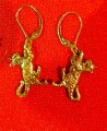 Bengal Cat Earrings Leverback 14kt