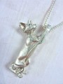 Sphynx Cat Standing Pendant Sterling Silver