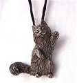 Norwegian Forest Cat Pendant 14kt